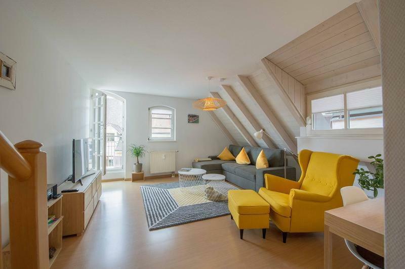 Ferienwohnung Maisonette unter der Burg Meersburg Exterior foto